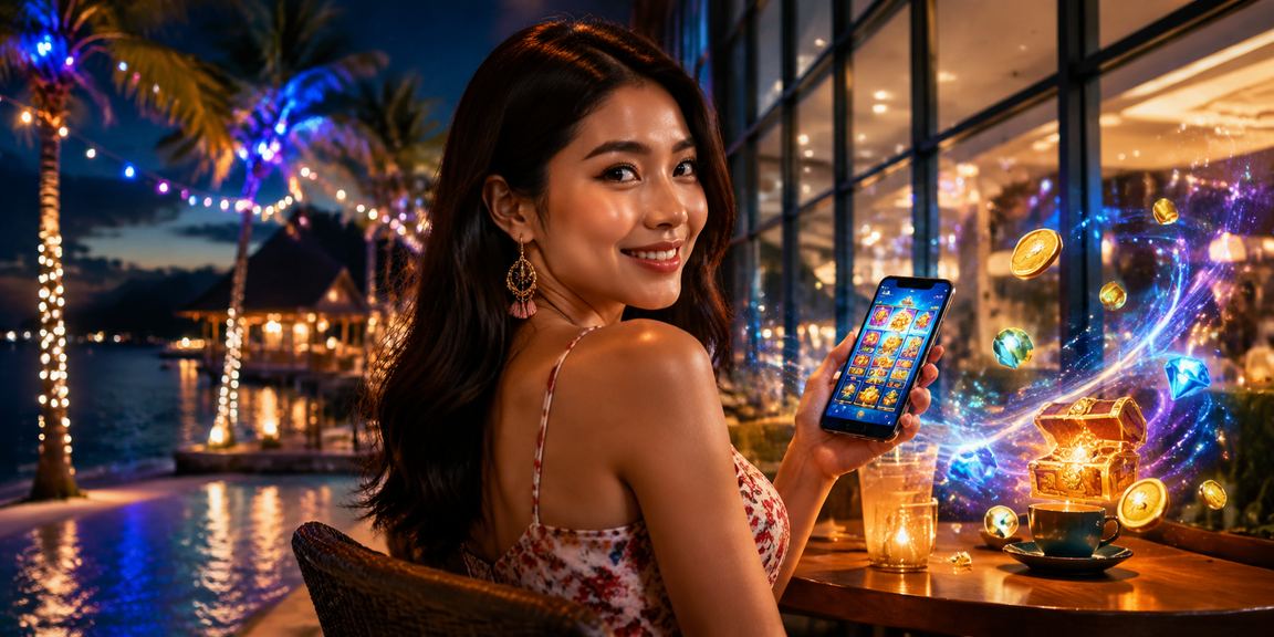 Pemain menikmati permainan slot kasino mudah alih di Langkawi Malaysia